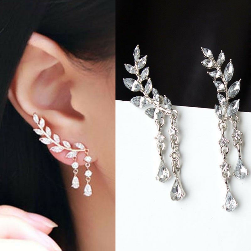 Trendy Angel Wings Crystal Earrings